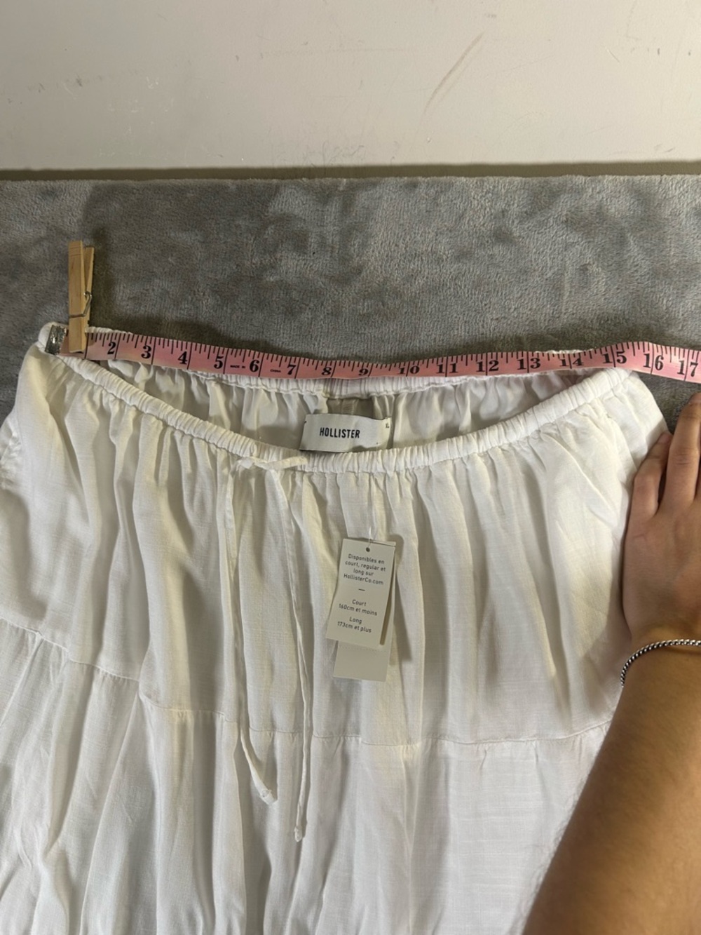 Hollister Women's White Tiered Cotton Midi Skirt - Picture 10 of 10